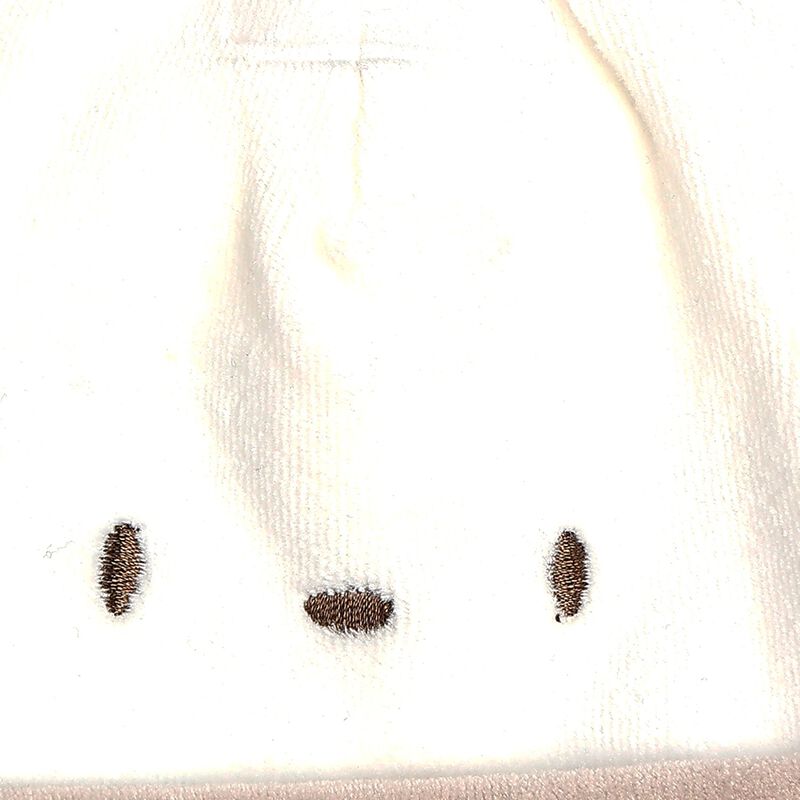 Infants Bronze Velour Hat with Applique Embroidery image number null